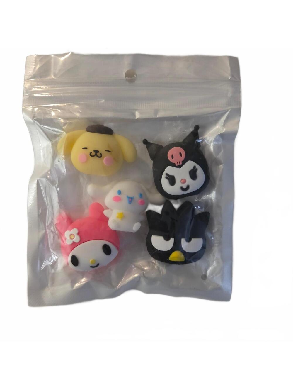 5pc Character Cable Protectors Charger Cord Covers Kuromi My Melody Cinnamoroll